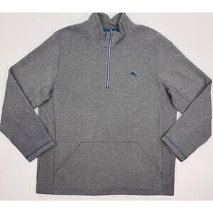 Tommy Bahama Gray Half Zip Pullover Sweatshirt Size XL